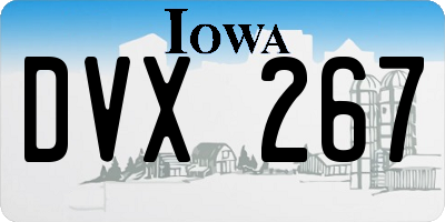 IA license plate DVX267
