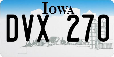 IA license plate DVX270
