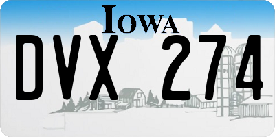 IA license plate DVX274