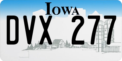 IA license plate DVX277