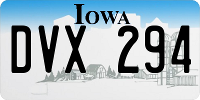 IA license plate DVX294