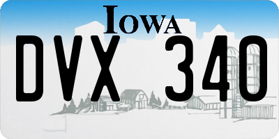 IA license plate DVX340