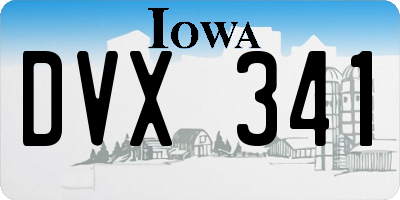 IA license plate DVX341