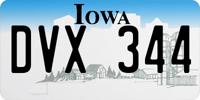 IA license plate DVX344