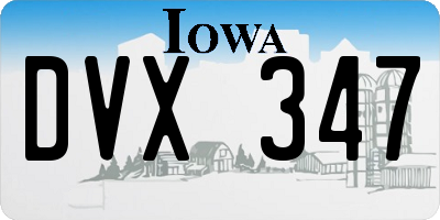 IA license plate DVX347