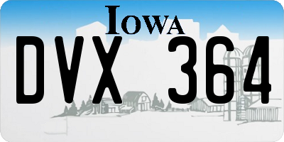 IA license plate DVX364