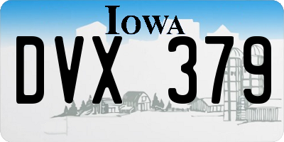 IA license plate DVX379