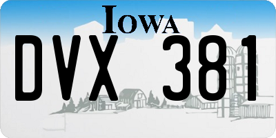 IA license plate DVX381