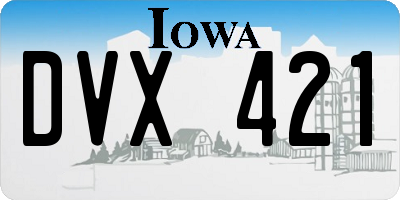 IA license plate DVX421