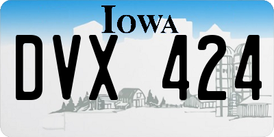 IA license plate DVX424