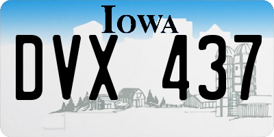 IA license plate DVX437