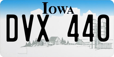 IA license plate DVX440