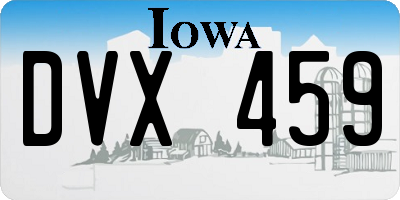 IA license plate DVX459