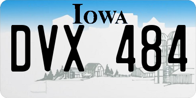 IA license plate DVX484