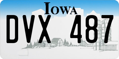IA license plate DVX487