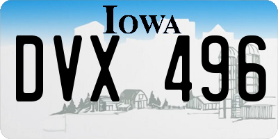 IA license plate DVX496