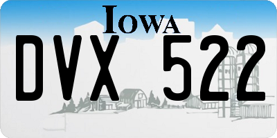 IA license plate DVX522