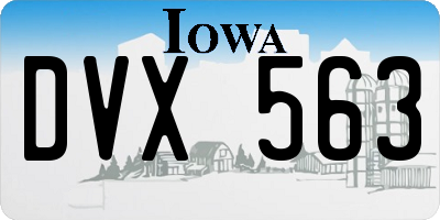 IA license plate DVX563