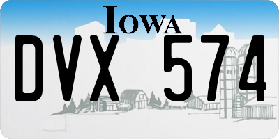 IA license plate DVX574