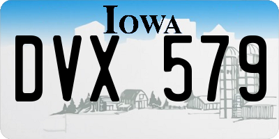 IA license plate DVX579