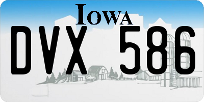 IA license plate DVX586
