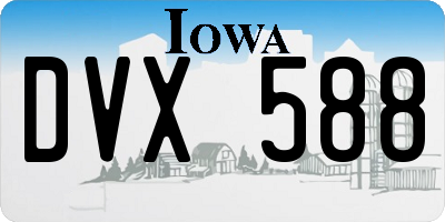 IA license plate DVX588