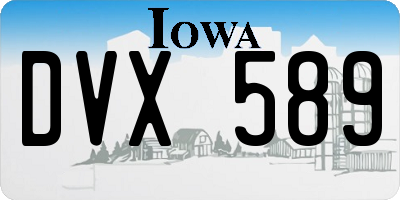 IA license plate DVX589