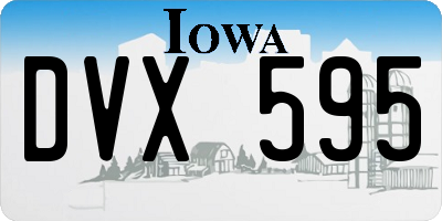 IA license plate DVX595