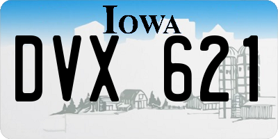 IA license plate DVX621