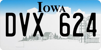 IA license plate DVX624