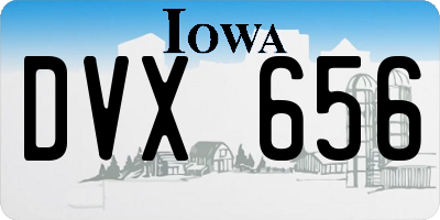IA license plate DVX656
