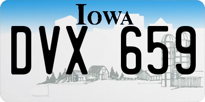IA license plate DVX659