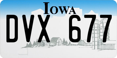 IA license plate DVX677