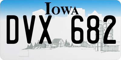 IA license plate DVX682