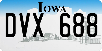 IA license plate DVX688