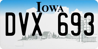 IA license plate DVX693