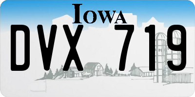 IA license plate DVX719