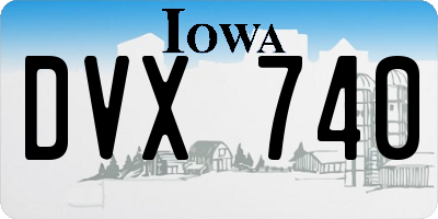 IA license plate DVX740