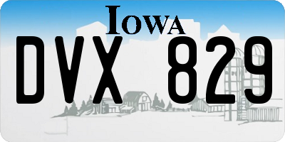 IA license plate DVX829