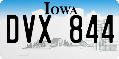 IA license plate DVX844