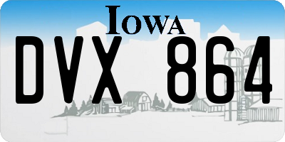 IA license plate DVX864