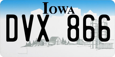IA license plate DVX866