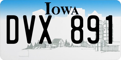 IA license plate DVX891