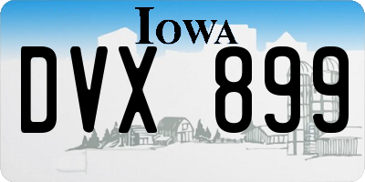 IA license plate DVX899