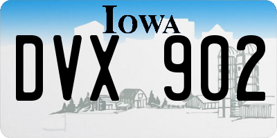 IA license plate DVX902