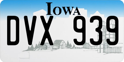 IA license plate DVX939