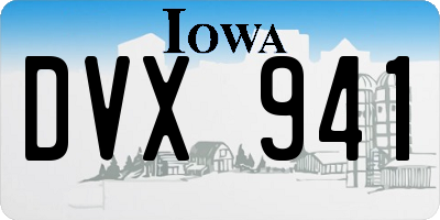 IA license plate DVX941