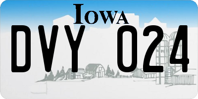 IA license plate DVY024