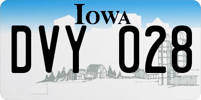 IA license plate DVY028