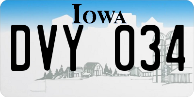 IA license plate DVY034